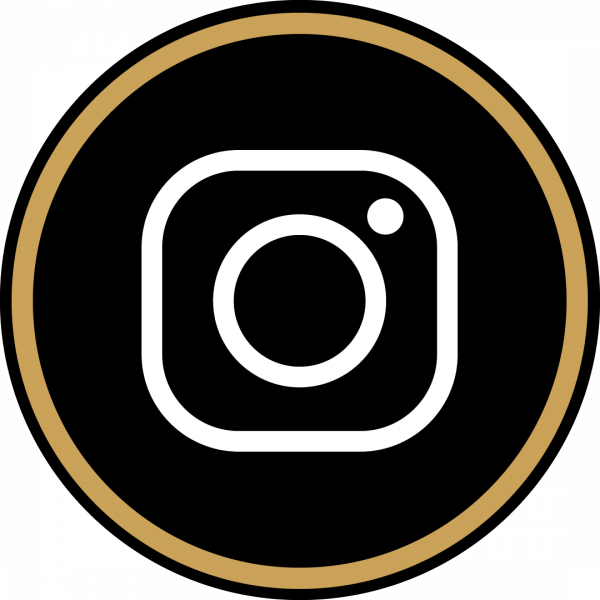 étiquettes noir Instagram aux couleurs de Coucou noir, blanc et or, représentant le logo du réseau social Instagram.
